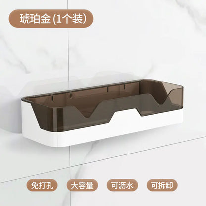 Bathroom Wall-Mounted Storage Rack with Suction Cups